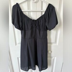 American Eagle Outfitters Black Short Sleeve Mini Dress